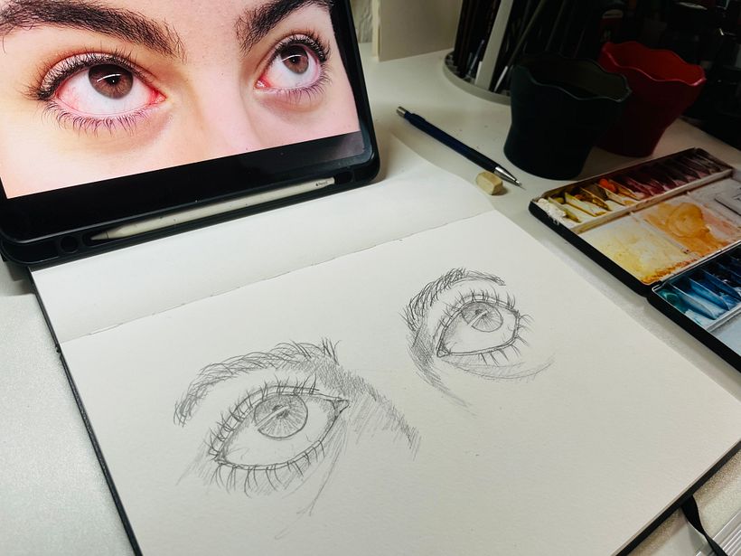 Mi proyecto del curso: Dibujos con acuarela: cómo pintar ojos expresivos 8