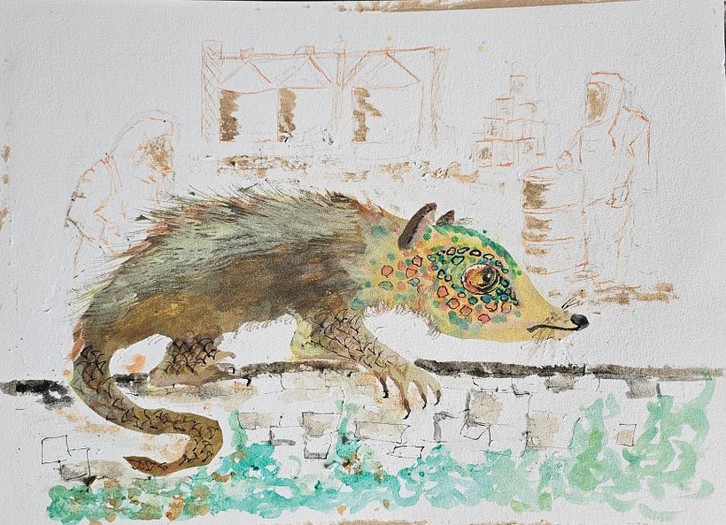 Mein Abschlussprojekt für den Kurs: Kreative Illustrationstechniken mit Gouache 1