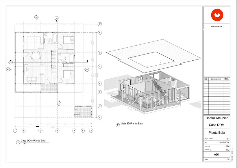 Mi proyecto del curso: Diseño y modelado arquitectónico 3D con Revit 1