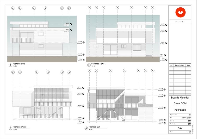 Mi proyecto del curso: Diseño y modelado arquitectónico 3D con Revit 3