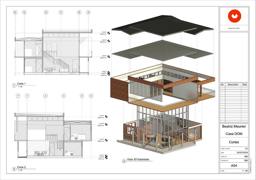 Mi proyecto del curso: Diseño y modelado arquitectónico 3D con Revit 4