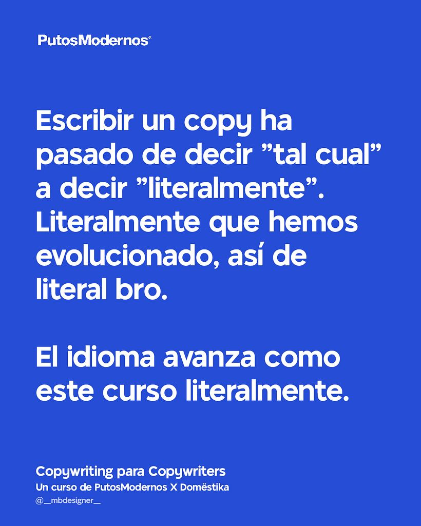 Mi proyecto del curso: Copywriting para copywriters / @_mbdesigner_ 10