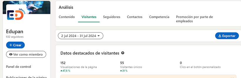 Avances en LinkedIn. 3