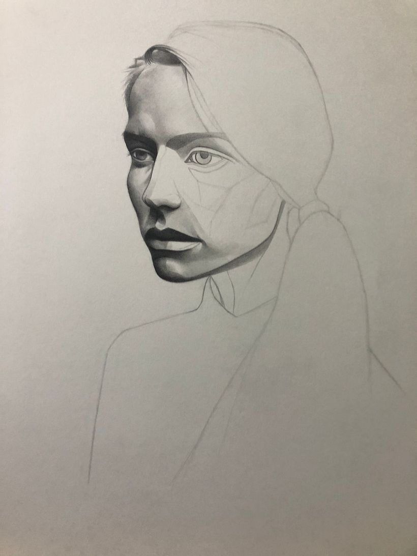 Mi proyecto del curso: Retrato realista con lápiz de grafito 12