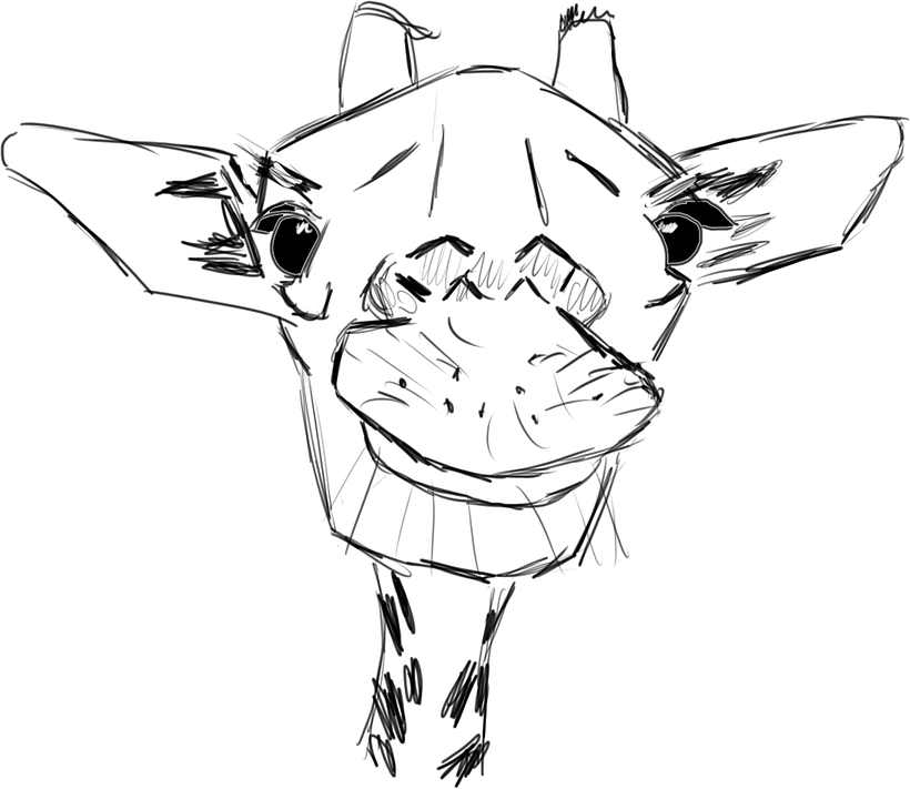 My final project: Giraffe - Ilustración tradicional