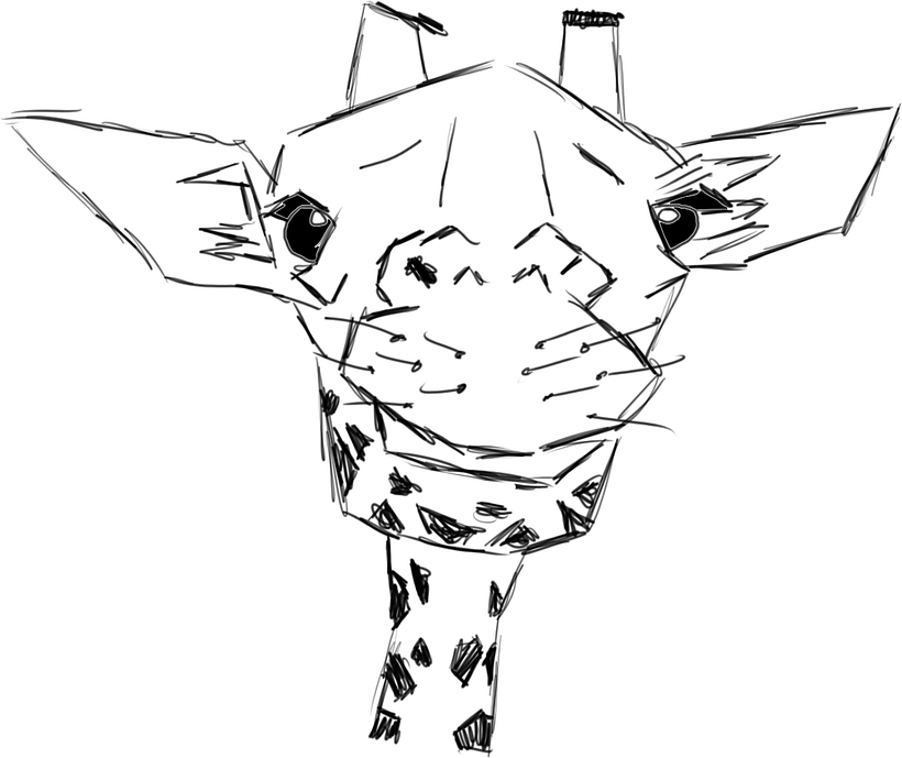 My final project: Giraffe - Ilustración tradicional