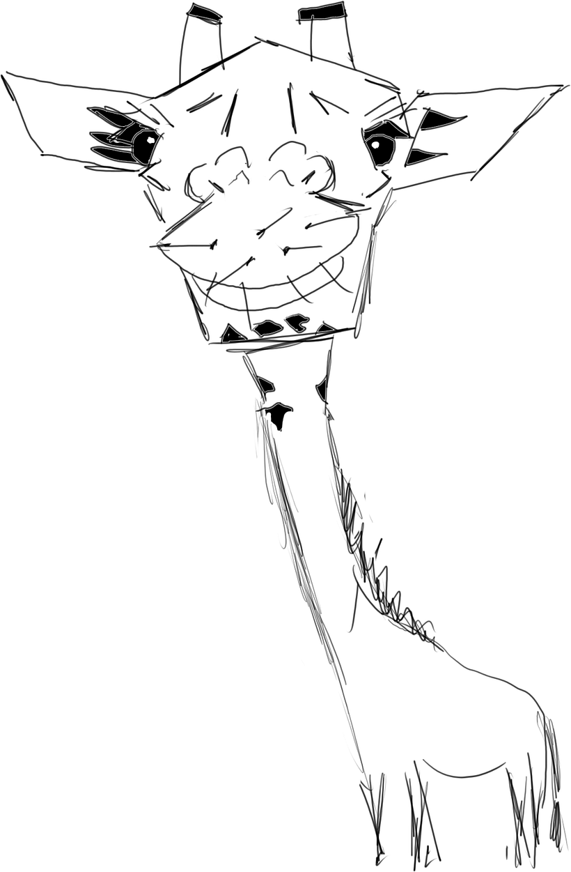 My final project: Giraffe - Ilustración tradicional