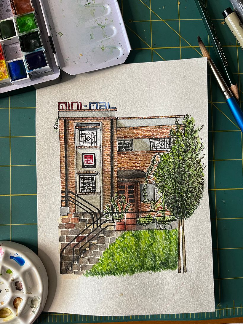 My project for course: Watercolor Urban Illustration: Portray your City 1