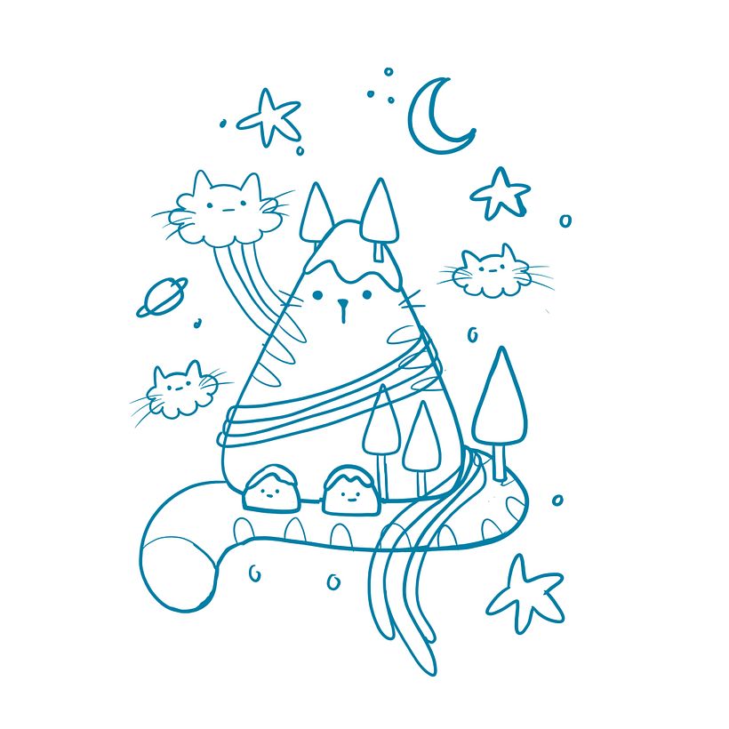 Ho ricalcato un po' per rifinire il mio disegno