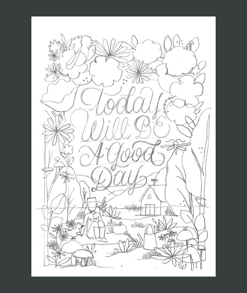 The sketch for this piece