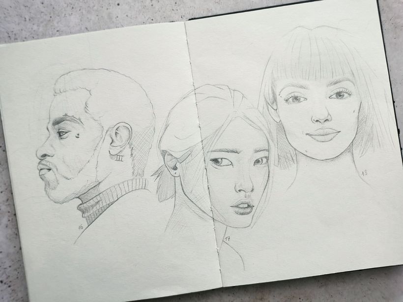 My project for course: Portrait Sketchbooking: Explore the Human Face 4
