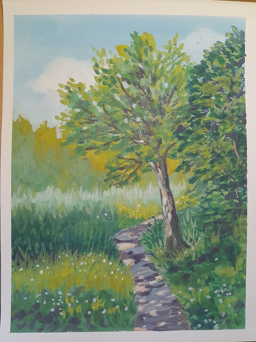 My project for course: Landscape Painting with Gouache for Beginners 2