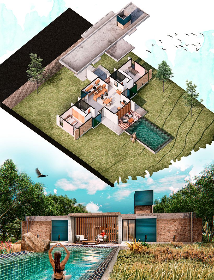 Meu projeto do curso: Ilustração digital de projetos arquitetônicos 2