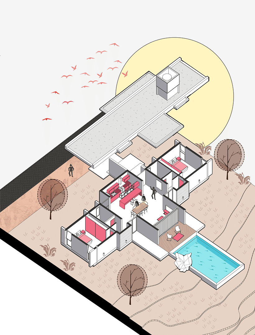 Meu projeto do curso: Ilustração digital de projetos arquitetônicos 3