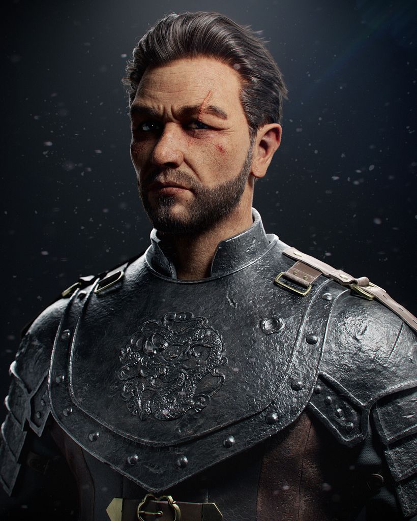 Medieval Knight: A Realistic 3D Portrait 1