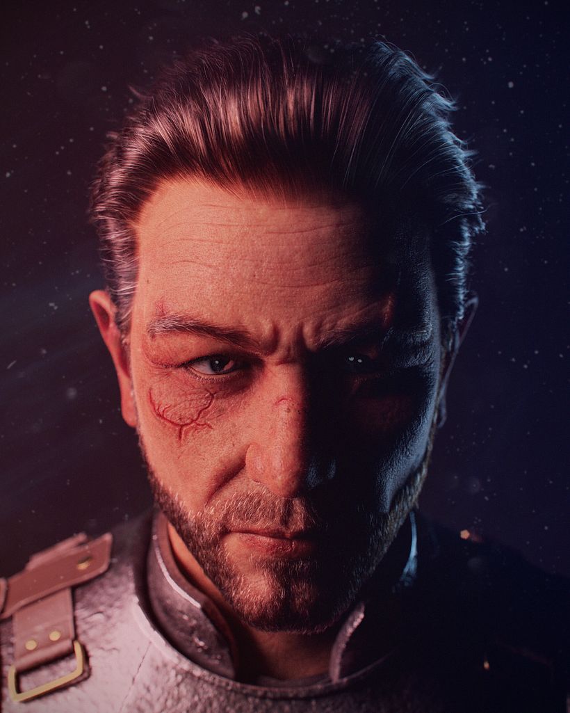 Medieval Knight: A Realistic 3D Portrait 3