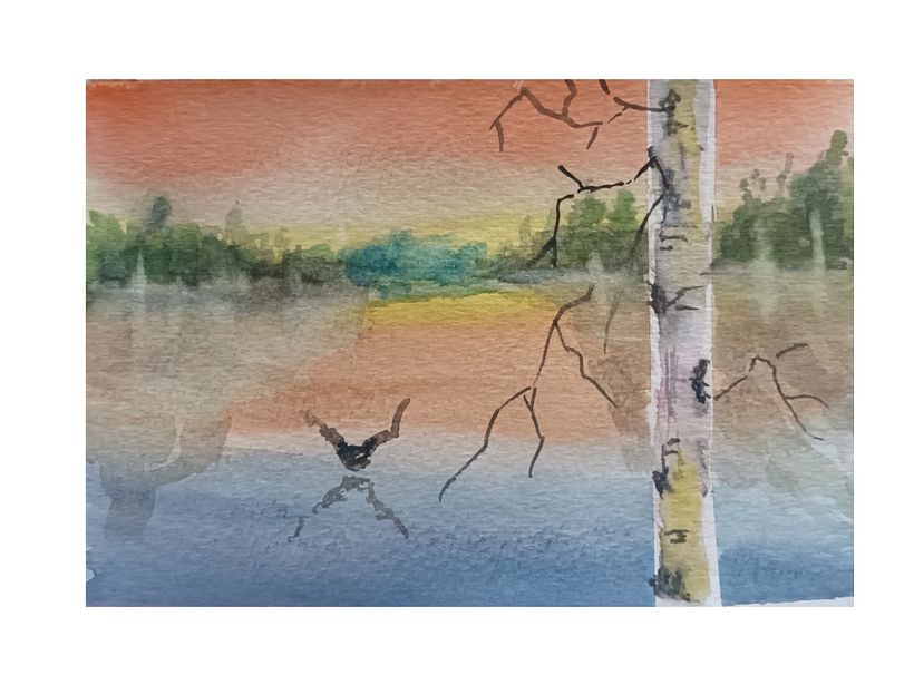 My project for course: Atmospheric Landscapes in Watercolor  3