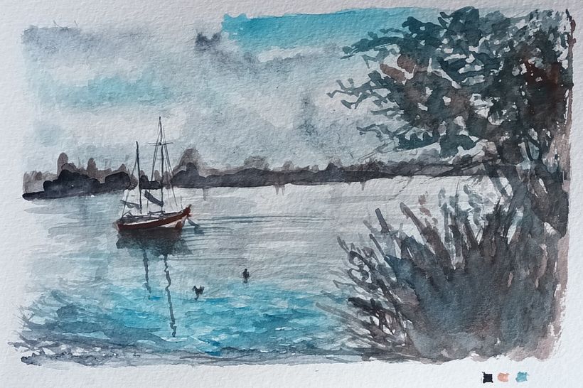 My project for course: Atmospheric Landscapes in Watercolor  5