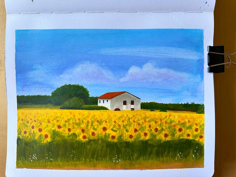 My project for course: Landscape Painting with Gouache for Beginners 4