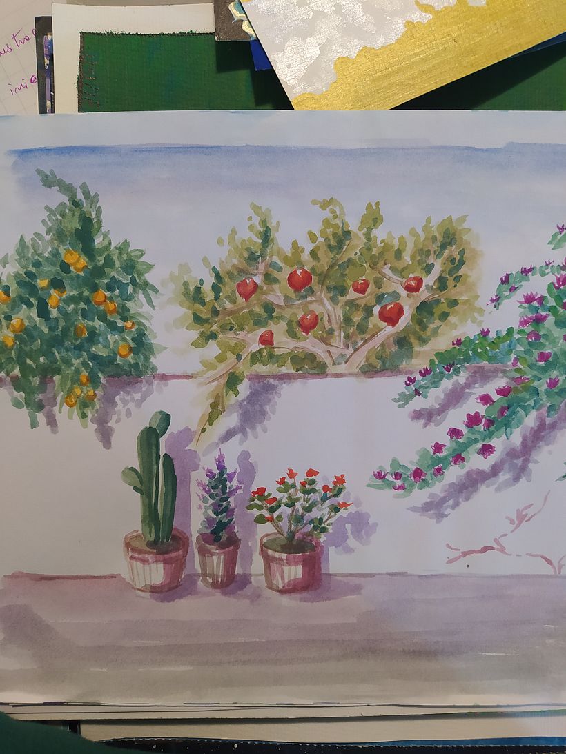 Soltando la mano - Illustration traditionnelle