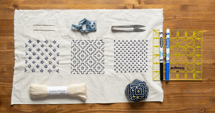 Sashiko Stitching Tutorial: Introduction to Hitome Zashi 3