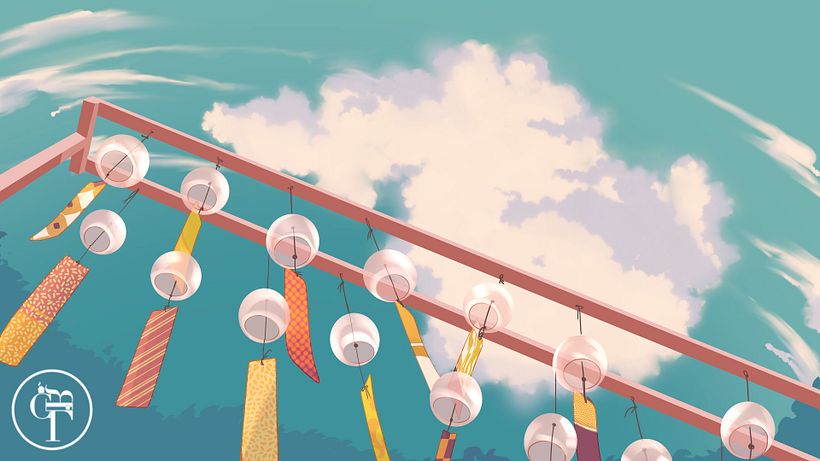 Ilustación campanitas de viento 1
