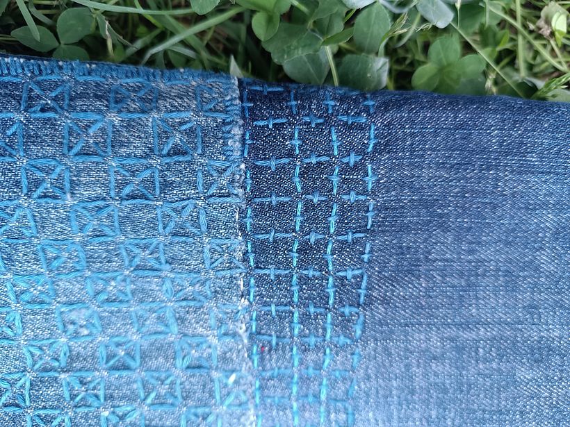 Why i used blue thread? The owner wanted it that way.
