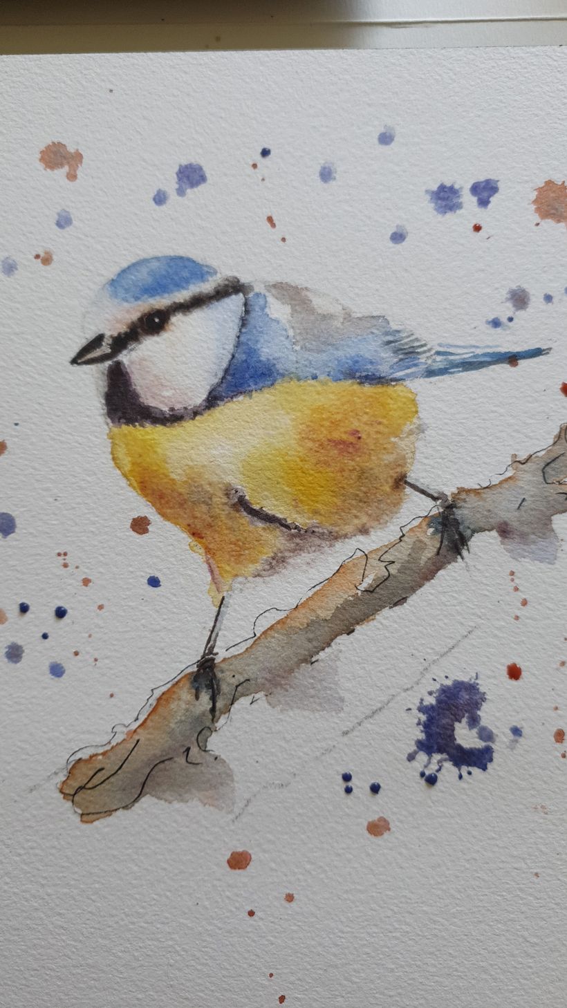 My project for course: Artistic Watercolor Techniques for Illustrating Birds 2