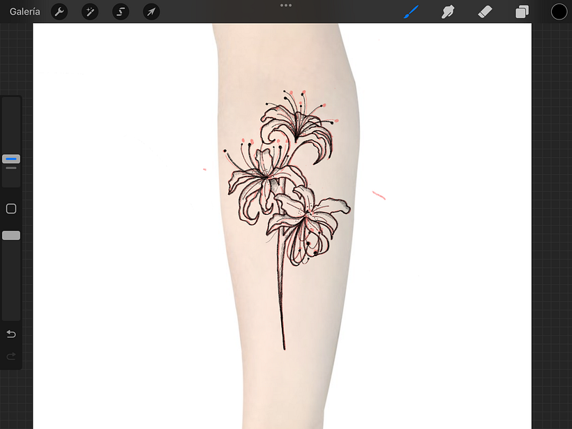 Mi proyecto del curso: Diseño de tatuaje fineline con Procreate 3