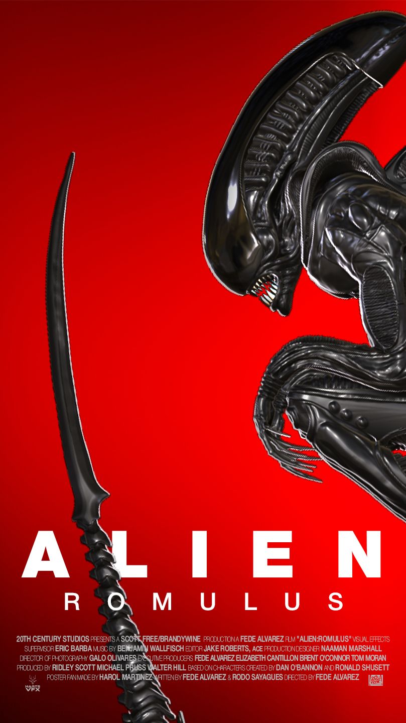 Opción 2 del Poster final fan made de la película ALIEN ROMULUS