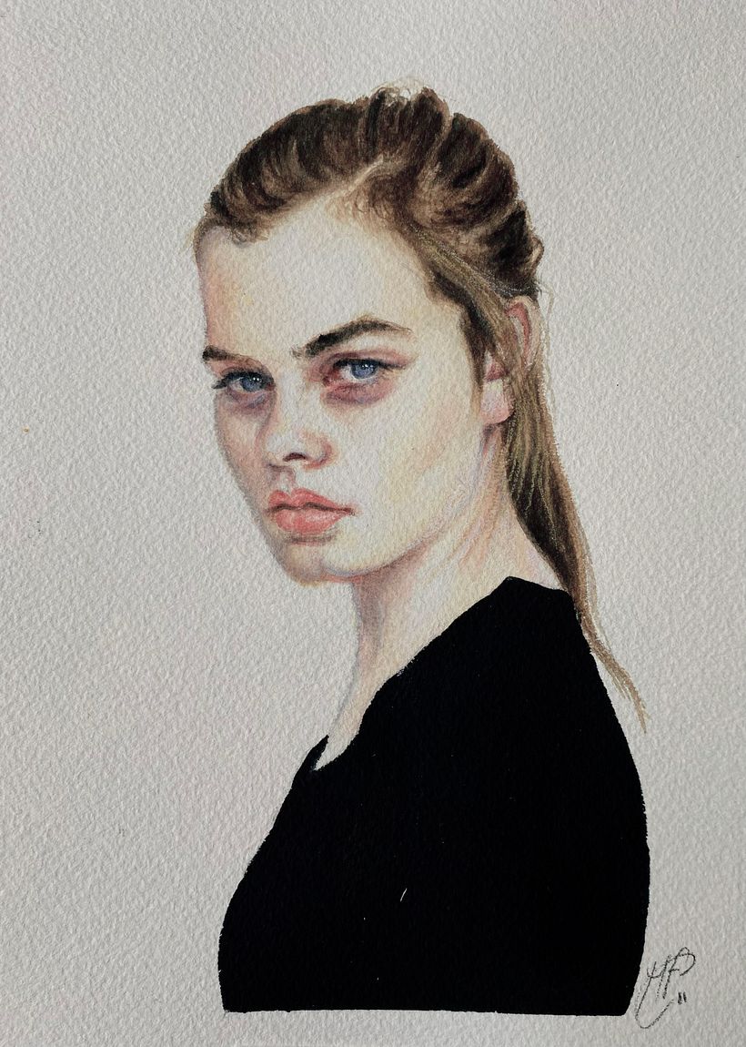 Mi proyecto del curso: Retrato en acuarela a partir de una fotografía 2