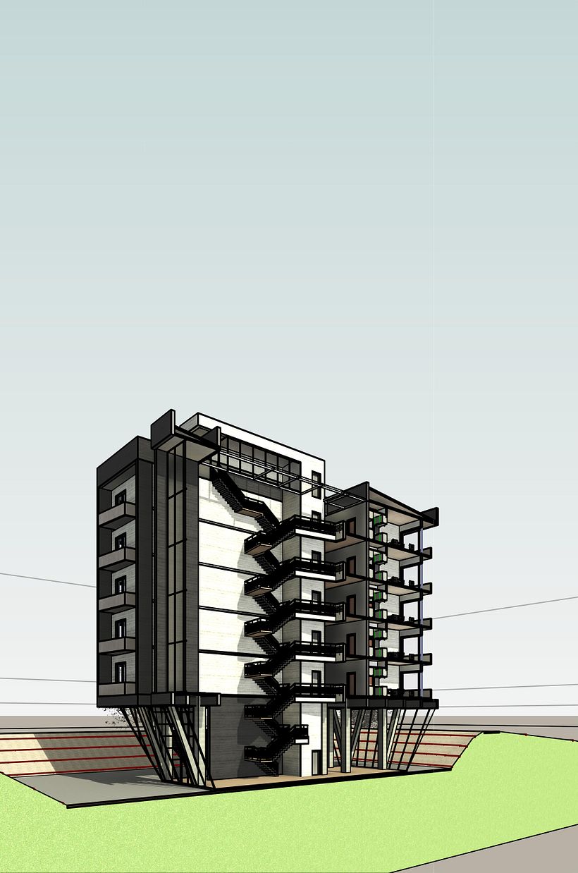Mi proyecto del curso: Modelado de edificios paramétricos con Revit 4