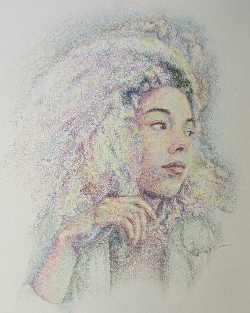 My portrait. My first time to try drawing this kind of hair style.