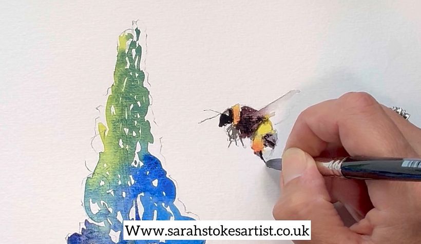 This piece was painted in 15 minutes using just primary colours