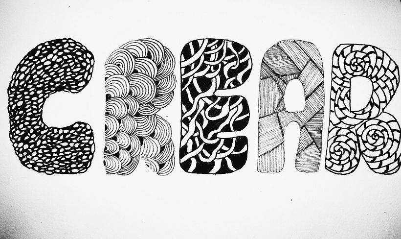 Lettering y zentangle