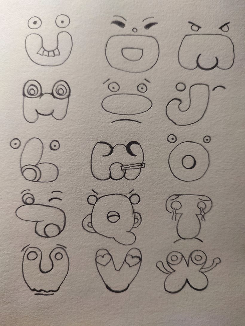 Caras y abecedario