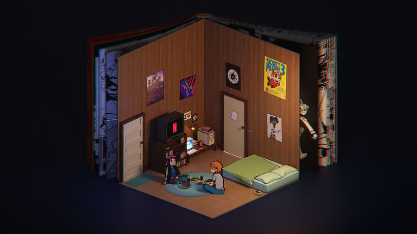 Scott Pilgrim's Room 1
