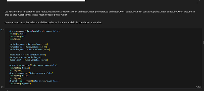 Mi proyecto del curso: Introducción a la IA con Python aplicado al estudio del cáncer de mama 4