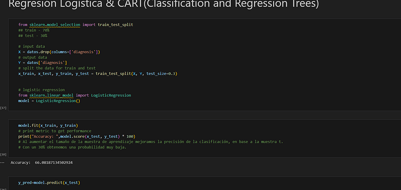 Mi proyecto del curso: Introducción a la IA con Python aplicado al estudio del cáncer de mama 12