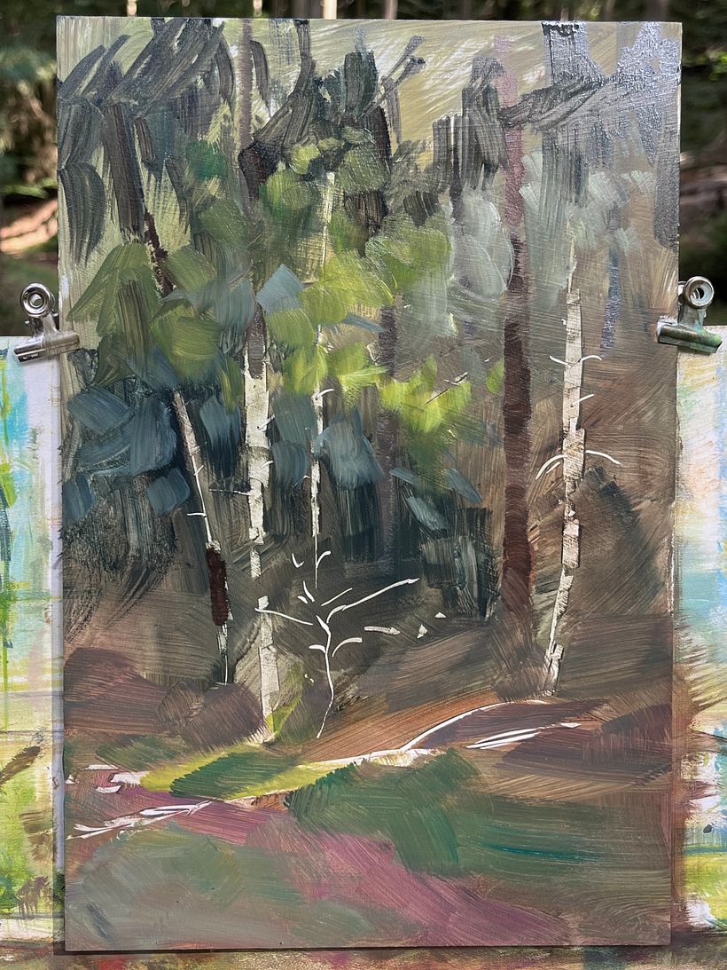 Forest pleinair painting 4