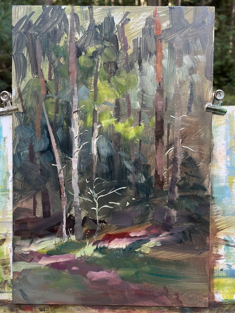 Forest pleinair painting 5