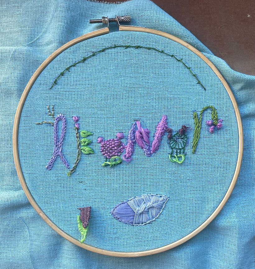 Meu projeto do curso: Introdução ao bordado com relevo 3