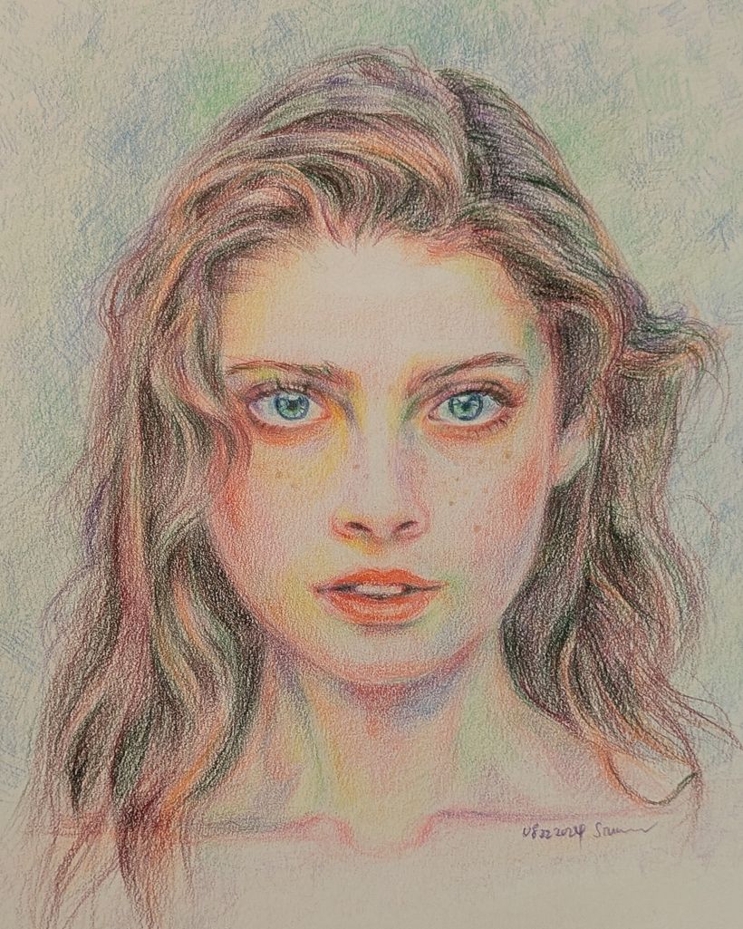 My first portrait with freckles
