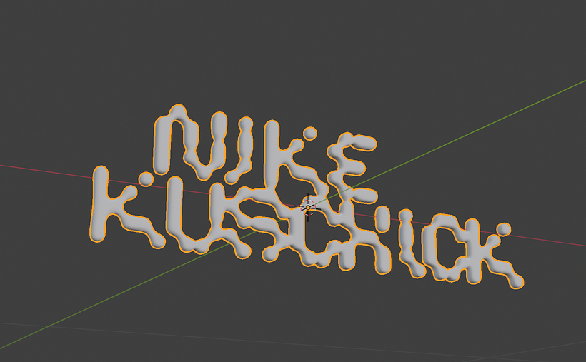 3D Title object made in blender