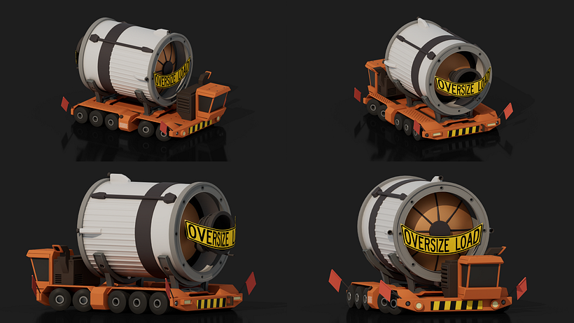 Stylized Cargo Truck 3