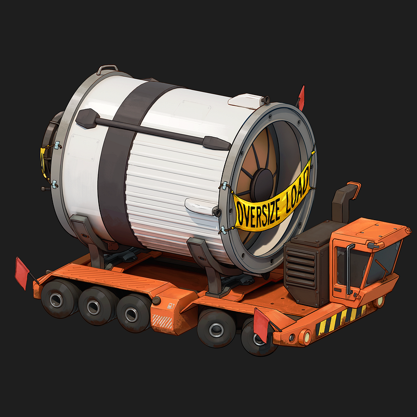 Stylized Cargo Truck 4