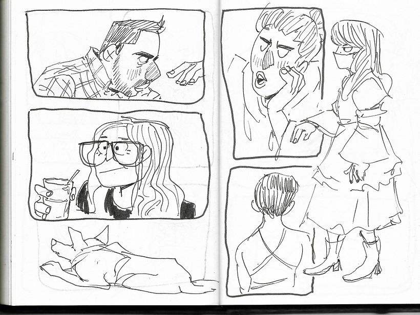 Sketchbook con viñetas.  1