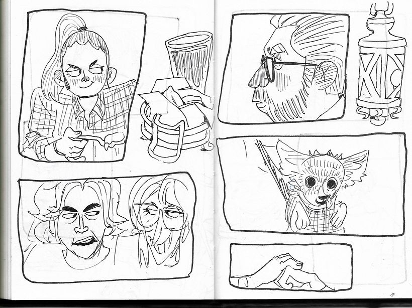 Sketchbook con viñetas.  4