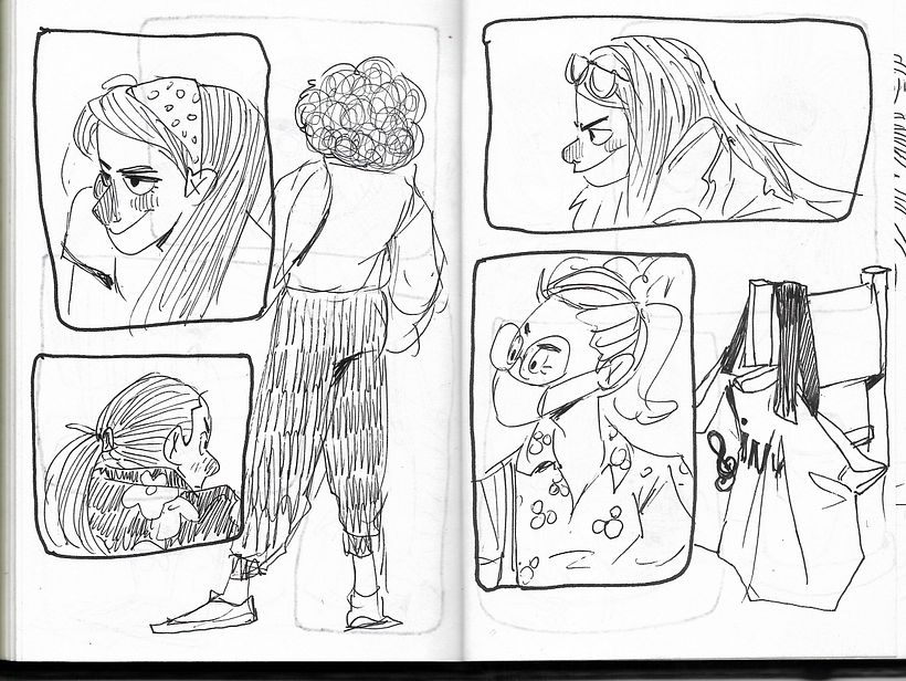 Sketchbook con viñetas.  8