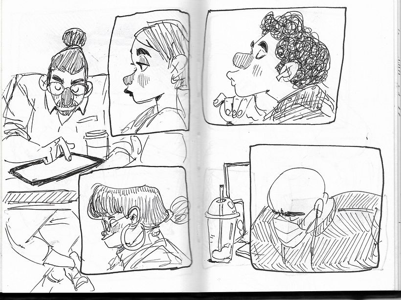 Sketchbook con viñetas.  9